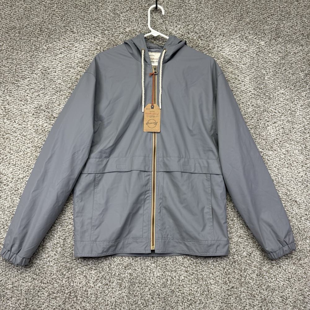 Weatherproof Vintage Rope Wind Slicker Jacket Men's Medium Gray Sharkskin New‎